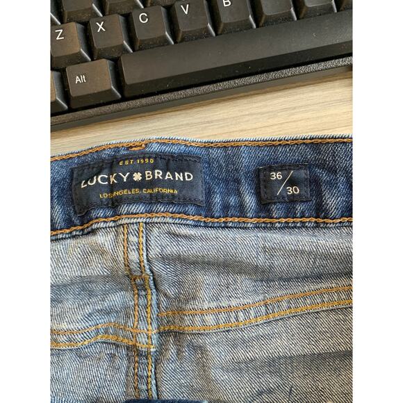 Lucky Brand Men's Classic Fit Straight Leg Denim Cropped Jeans Blue Size 36/30 - Picture 5 of 9